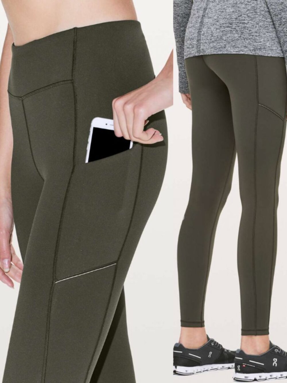 Lululemon Olive Green Speed Up Leggings 28"